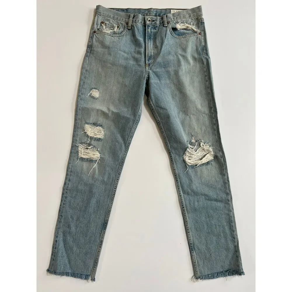 Rag & Bone Womens Union Pool Marilyn Distressed Jeans W1718K165UNI Size 31 - Picture 13 of 16